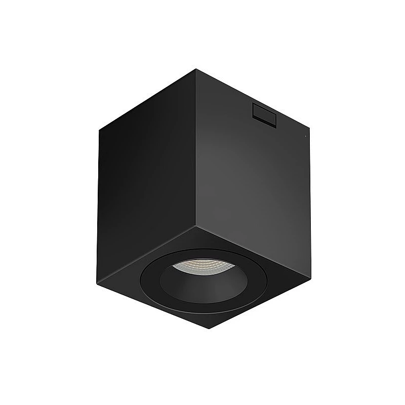 VITO Spot Τετράγωνο οροφής 9*9*10CM LED 9W 3xCCT 1080Lm μαύρο με ρυθμιζόμενη γωνία 30° CUBIX-Α 2103120