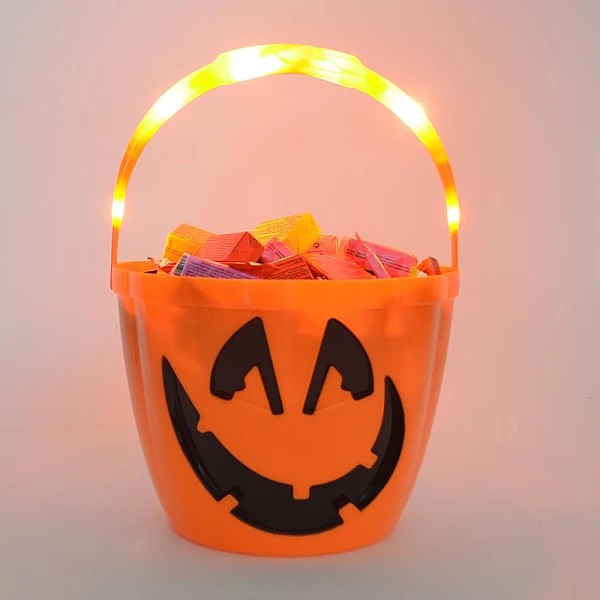 Αποκριάτικο Αξεσουάρ καλάθι Trick or treat Halloween με φωτιζόμενο χερούλι 77411 Koegler