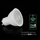 Λαμπτήρας CREE LED σπότ 6W GU10 Ψυχρό λευκό 6500K 110° VT-247 V-TAC 211946