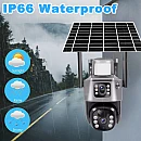 V380 smart ηλιακή κάμερα D06 dual lens, 6MP, 4G, PTZ, SD, IP65