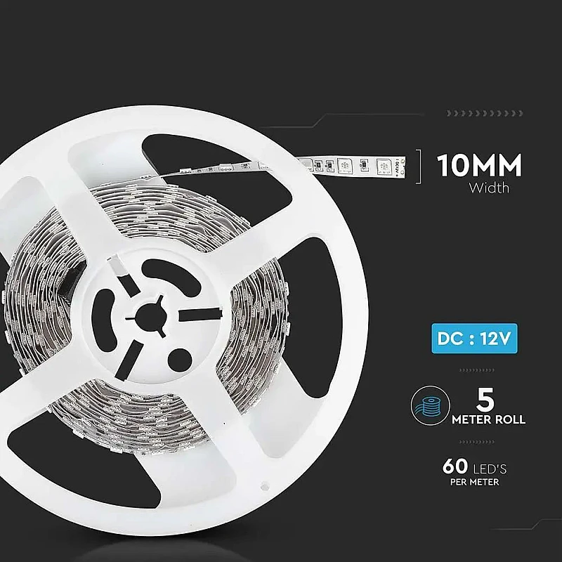 Ταινία led ισχύος 11w/m 60 led/m 5050 IP20 χρωματισμός Ψυχρό λευκό IP20 5 μέτρα VT-5050-60 V-TAC 212126 Ταινία led ισχύος 11w/m 60 led/m 5050 IP20 χρωματισμός Ψυχρό λευκό IP20 5 μέτρα VT-5050-60 V-TAC 212126