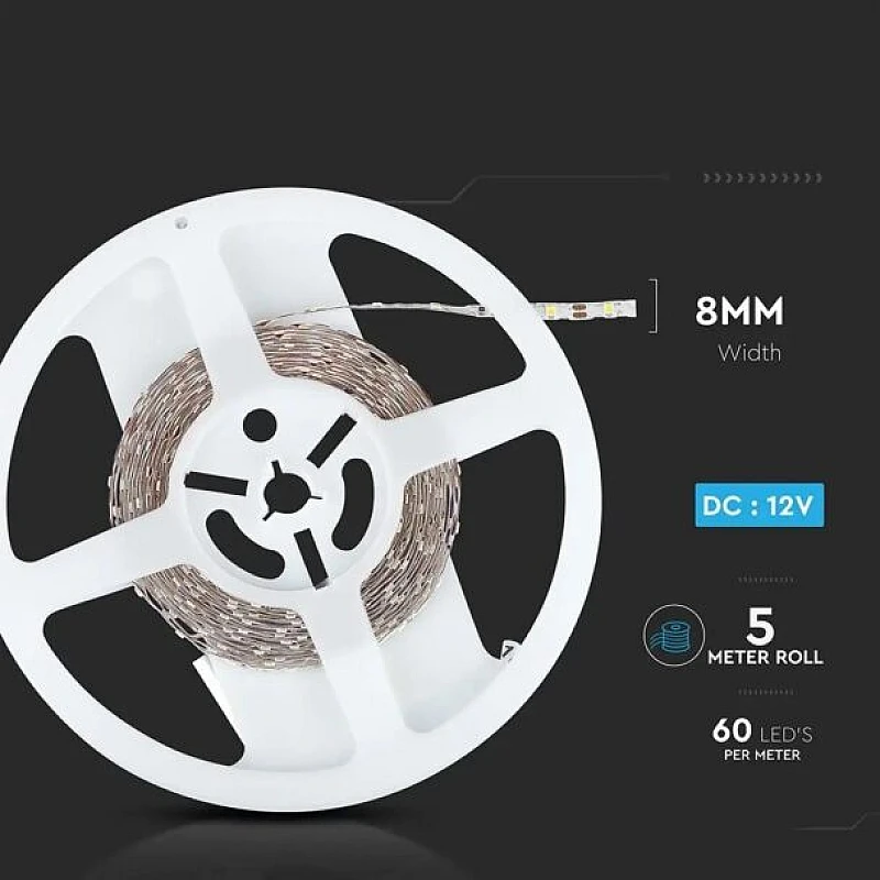 Ταινία led ισχύος 4W/m Σπαστή με 60 leds SMD2835 /mt φυσικό λευκό 4000K 5 μέτρα VT-2835-60 V-TAC 212560 Ταινία led ισχύος 4W/m Σπαστή με 60 leds SMD2835 /mt φυσικό λευκό 4000K 5 μέτρα VT-2835-60 V-TAC 212560