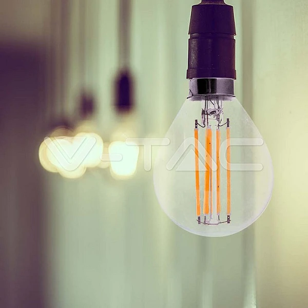 Λαμπτήρας Led E14 Filament P45 6Watt Ψυχρό λευκό VT-2466 V-TAC 212847