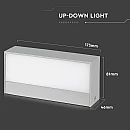 Φωτιστικό LED απλίκα 9W Up-Down 4000K Φυσικό Λευκό Γκρι σώμα IP65 VT-8056 V-TAC 218240 Φωτιστικό LED απλίκα 9W Up-Down 4000K Φυσικό Λευκό Γκρι σώμα IP65 VT-8056 V-TAC 218240