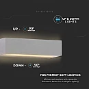 Φωτιστικό LED απλίκα 9W Up-Down 4000K Φυσικό Λευκό Γκρι σώμα IP65 VT-8056 V-TAC 218240 Φωτιστικό LED απλίκα 9W Up-Down 4000K Φυσικό Λευκό Γκρι σώμα IP65 VT-8056 V-TAC 218240