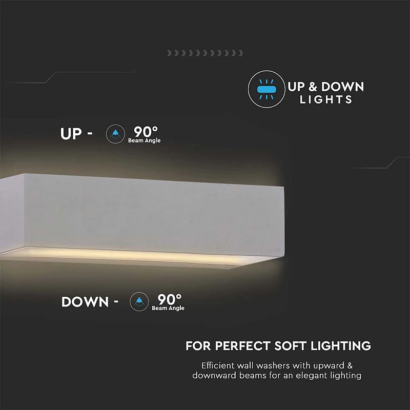 Φωτιστικό LED απλίκα 9W Up-Down 4000K Φυσικό Λευκό Γκρι σώμα IP65 VT-8056 V-TAC 218240 Φωτιστικό LED απλίκα 9W Up-Down 4000K Φυσικό Λευκό Γκρι σώμα IP65 VT-8056 V-TAC 218240