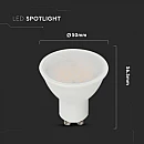 Λαμπτήρας CREE LED Spot GU10 SMD 10W Φυσικό Λευκό 100° VT-271 V-TAC 218796