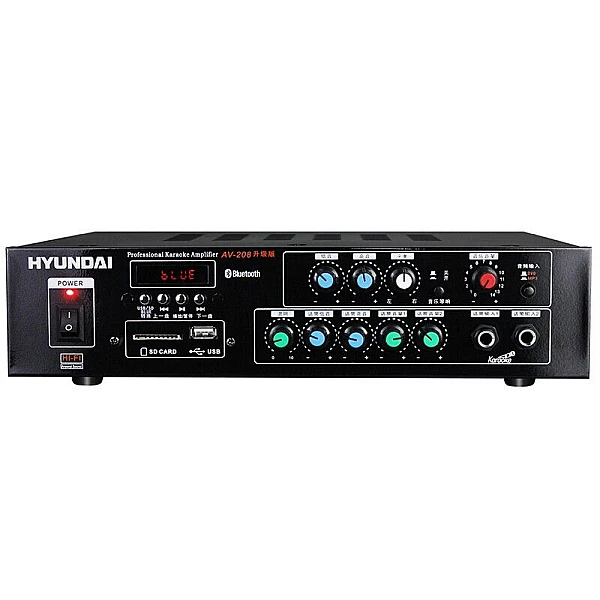 AV-208 Στερεοφωνικός Ενισχυτής KARAOKE USB/SD/MP3 και Bluetooth HYUNDAI