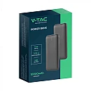 V-TAC Power Bank 10.000mAh 10W με 2 USB & Type-C Μαύρο VT-3527-B 23036