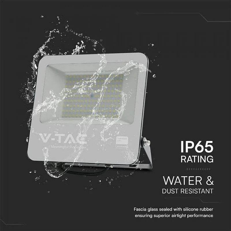 Προβολέας LED SAMSUNG 100W Ψυχρό λευκό 6400K Μαύρος VT-44104 V-TAC 23441 Προβολέας LED SAMSUNG 100W Ψυχρό λευκό 6400K Μαύρος VT-44104 V-TAC 23441