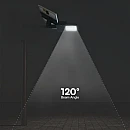 Ηλιακό Φωτιστικό Δρόμου HYBRID LED 50W 4000lm με τηλεχειριστήριο IP65 Ψυχρό λευκό 6500K Μαύρο VT-ST201 23579 V-TAC