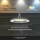 Φωτιστικό LED Καμπάνα 100W Γκρι CCT 3in1 3000K-6500K VT-91100CCT 23622 V-TAC