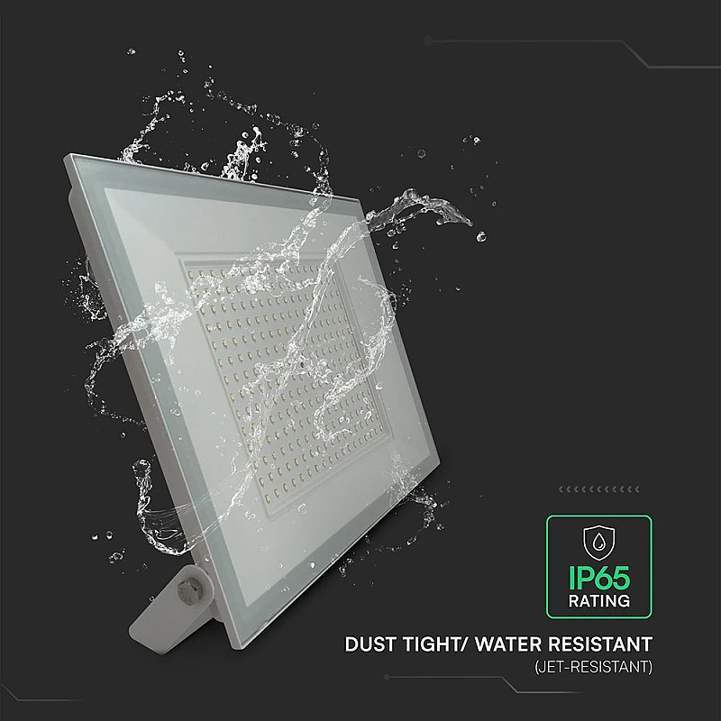 Προβολέας LED 200W IK05 φυσικό λευκό 4000K λευκό σώμα VT-44208 23978 V-TAC