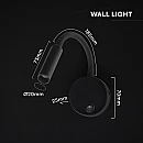 Απλίκα τοίχου Led 3W κρεβατιού - ανάγνωσης Μαύρο σώμα Θερμό Λευκό 3000Κ CREE CHIP VT-88063 241506 V-TAC