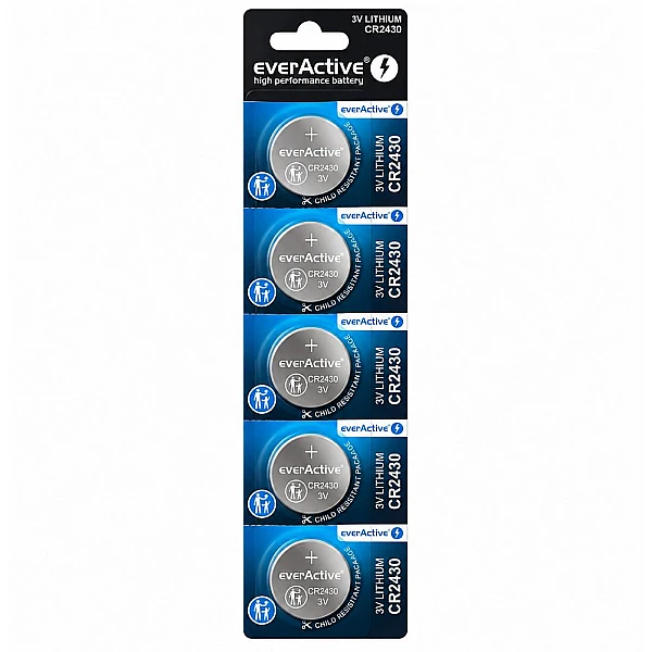 EverActive Μπαταρίες Λιθίου CR2430 3V 300mAh 5τμχ CR24305BL