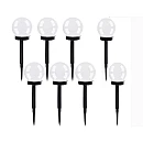 Σετ Καρφωτών Ηλιακών Φωτιστικών με Αισθητήρα Φωτός 8τμχ σε Λευκό Χρώμα SL25098