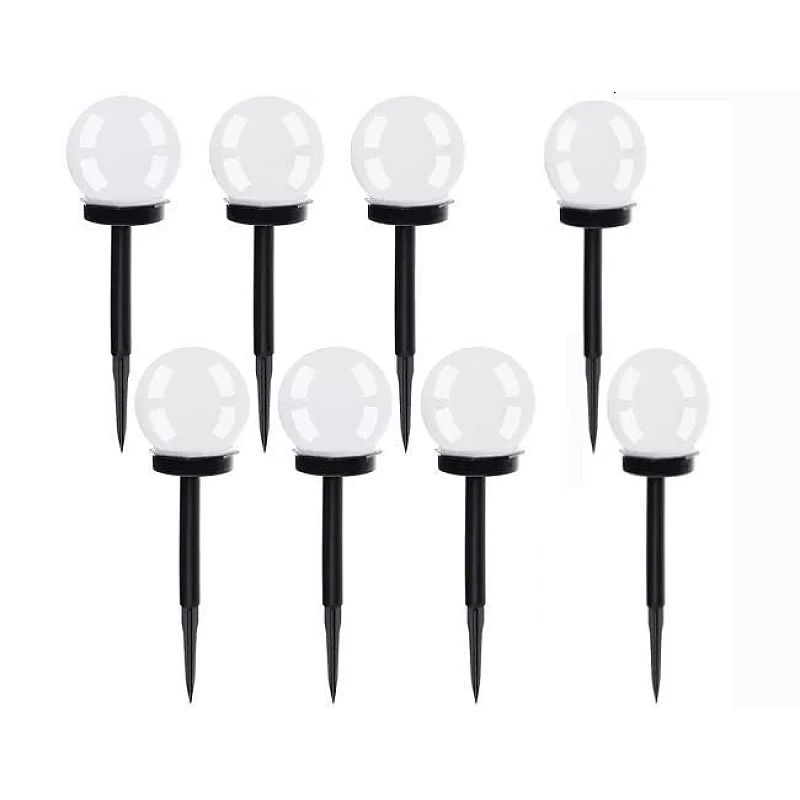 Σετ Καρφωτών Ηλιακών Φωτιστικών με Αισθητήρα Φωτός 8τμχ σε Λευκό Χρώμα SL25098