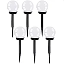 Σετ Καρφωτών Ηλιακών Φωτιστικών με Αισθητήρα Φωτός 6τμχ σε Λευκό Χρώμα SL25096