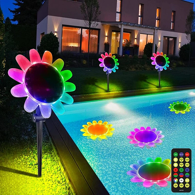 Σετ Ηλιακές Μαργαρίτες RGB πλωτές ή καρφωτές με κοντρόλ 8 λειτουργιών 2 τεμάχια 22060 OEM Σετ Ηλιακές Μαργαρίτες RGB πλωτές ή καρφωτές με κοντρόλ 8 λειτουργιών 2 τεμάχια 22060 OEM