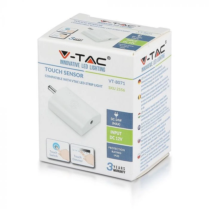 Διακόπτης /Dimmer αφής για ταινίες LED VT-8071 2556 V-TAC Διακόπτης /Dimmer αφής για ταινίες LED VT-8071 2556 V-TAC