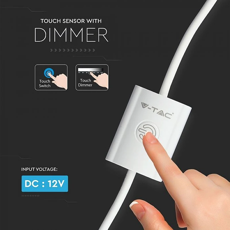 Διακόπτης /Dimmer αφής για ταινίες LED VT-8071 2556 V-TAC Διακόπτης /Dimmer αφής για ταινίες LED VT-8071 2556 V-TAC