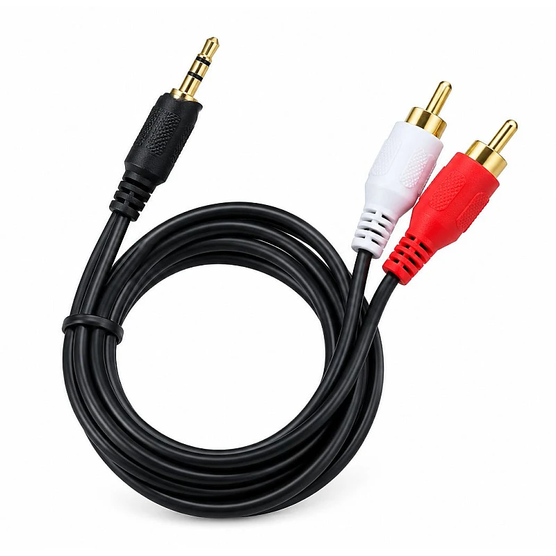 GRUNDIG Καλώδιο Ήχου Stereo 3.5mm Jack σε 2×RCA 1m Μαύρο 47218