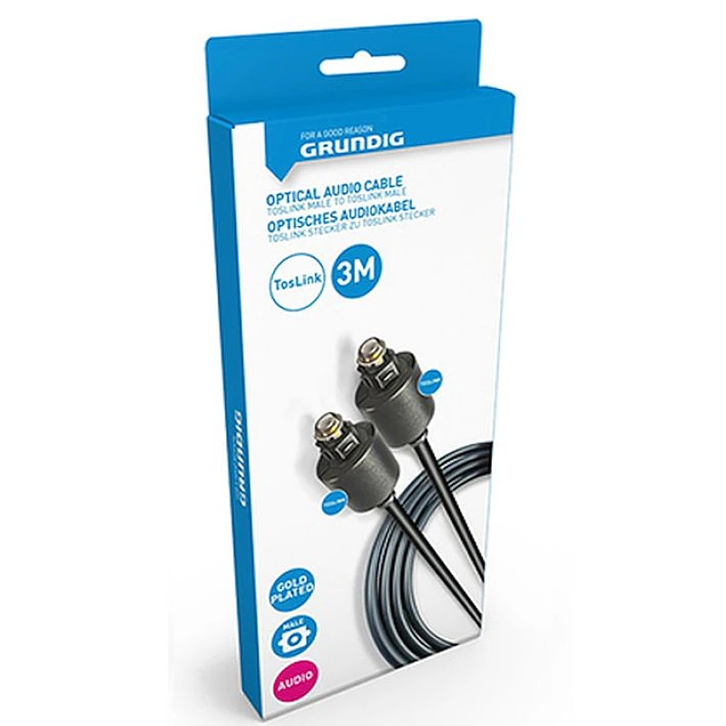 GRUNDIG 47226 Καλώδιο ήχου οπτικής ίνας TosLink male σε TosLink male 3m
