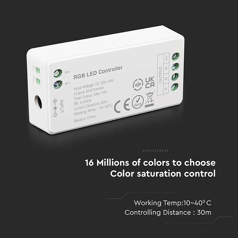 Led strip Controller RGB Wi-Fi DC12V-24V VT-2432 V-TAC 2912