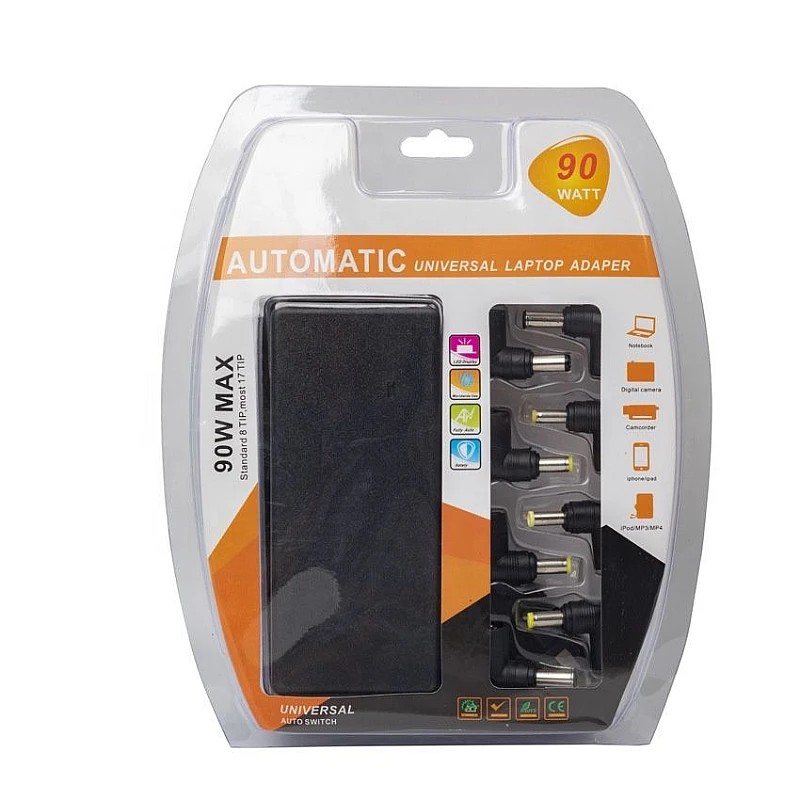 Universal Φορτιστής Laptop 90W και με σετ βυσμάτων OEM