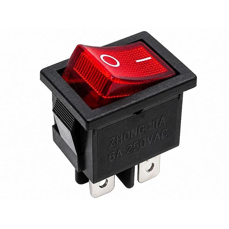 Διακόπτης Rocker MK1012C ON/OFF με κόκκινη λυχνία 3A 250V XTREME 2925#
