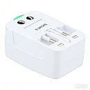 All in One Ταξιδιωτικός αντάπτορας 10A/250V με 2 θύρες USB και Type-C  PD20W 2.4A A-2046