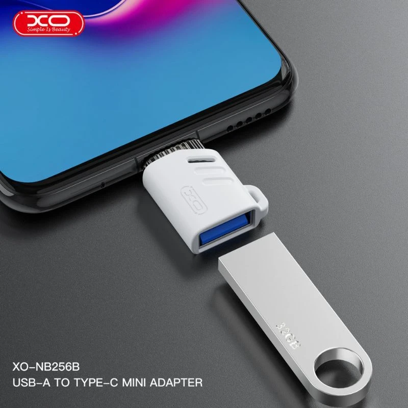 XO NB256B Αντάπτορας USB-A Θηλυκό σε Type-C OTG με Κορδόνι