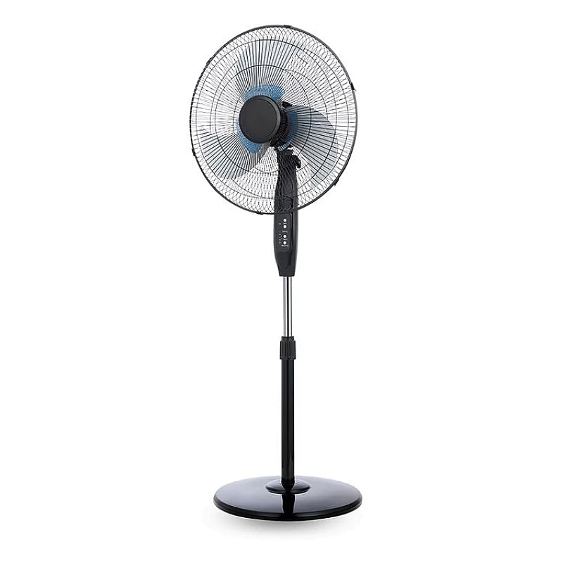 Ανεμιστήρας με ορθοστάτη Μαύρος Φ50 65W με διπλή φτερωτή και κοντρόλ 300-20007 Eurolamp
