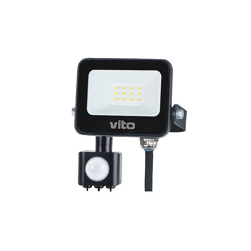 Προβολέας LED SMD 10W 1000Lm Ψυχρό Λευκό 6000Κ με ανισχευτή κίνησης IP65 Γκρι SAVA-S 3022700 VITO Προβολέας LED SMD 10W 1000Lm Ψυχρό Λευκό 6000Κ με ανισχευτή κίνησης IP65 Γκρι SAVA-S 3022700 VITO