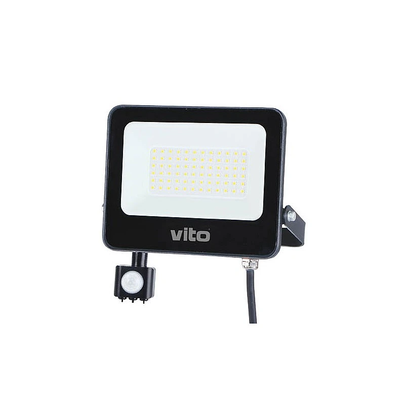Προβολέας LED SMD 50W 5000Lm Ψυχρό Λευκό 6000Κ με ανισχευτή κίνησης IP65 Γκρι SAVA-S 3022730 VITO Προβολέας LED SMD 50W 5000Lm Ψυχρό Λευκό 6000Κ με ανισχευτή κίνησης IP65 Γκρι SAVA-S 3022730 VITO