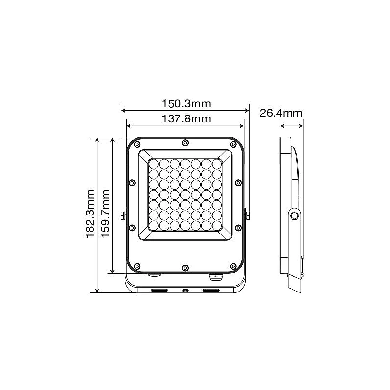 Προβολέας LED SMD 30W 3540Lm Φυσικό Λευκό 4000Κ IP65 Γκρι RONA 3022740 VITO Προβολέας LED SMD 30W 3540Lm Φυσικό Λευκό 4000Κ IP65 Γκρι RONA 3022740 VITO
