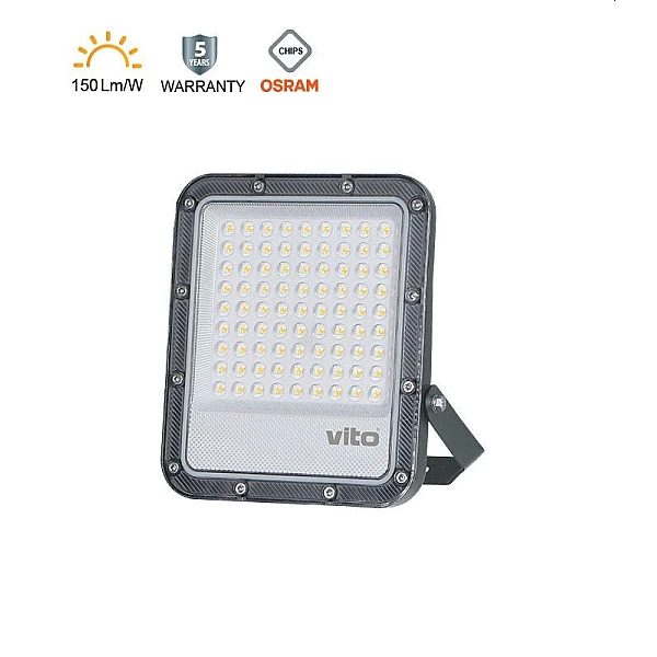 Προβολέας LED SMD 50W 7600Lm Ψυχρό Λευκό 6000Κ IP66 Γκρι RONA+ 3022775 VITO