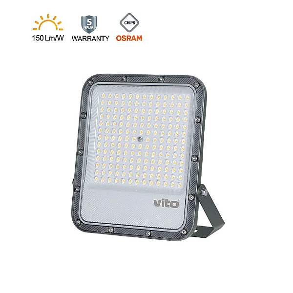 Προβολέας LED SMD 100W 15000Lm Φυσικό Λευκό 4000Κ IP66 Γκρι RONA+ 3022785 VITO