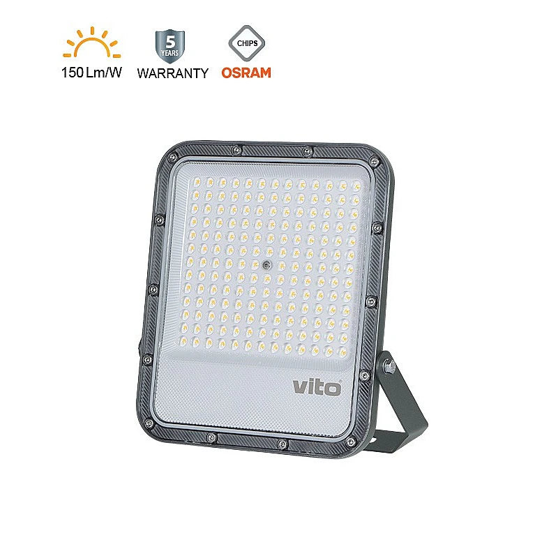 Προβολέας LED SMD 100W 15000Lm Φυσικό Λευκό 4000Κ IP66 Γκρι RONA+ 3022785 VITO