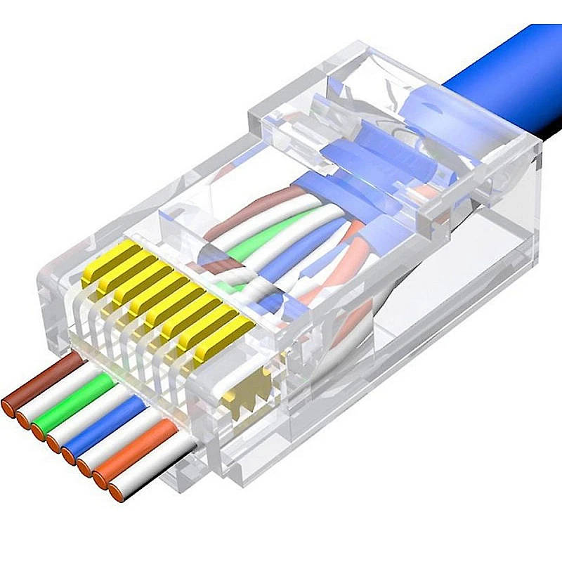 Φις δικτύου Pass Through Cat6 1 τεμάχιο 200200511 OEM Φις δικτύου Pass Through Cat6 1 τεμάχιο 200200511 OEM