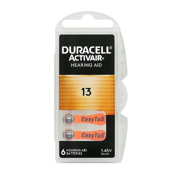 DURACELL μπαταρίες ακουστικών Βαρηκοΐας ActivAir 13 MF 1,45V blister 6 τεμαχίων