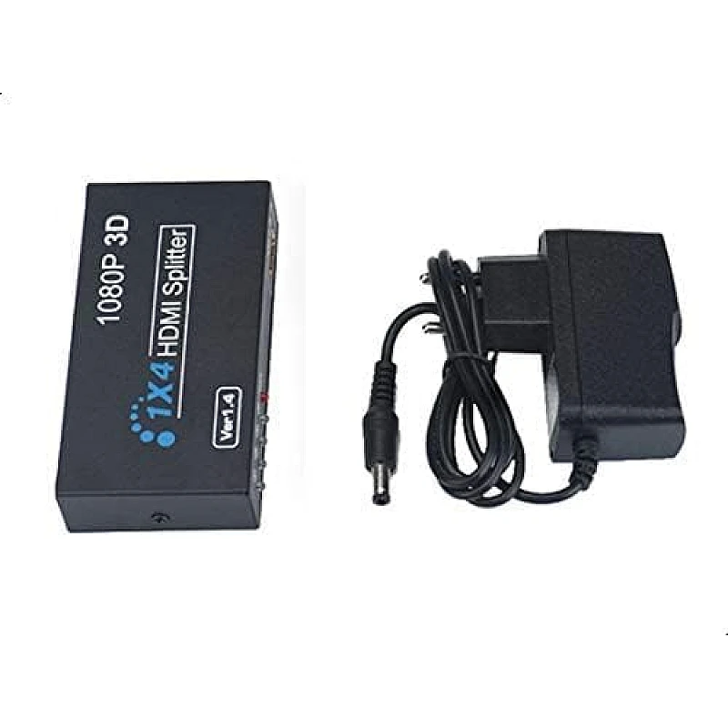 HDMI Splitter 1x4  Διανεμητής υψηλής ευκρίνειας 1 είσοδος σε 4 Εξόδους με 2K/3D/1080P 901010
