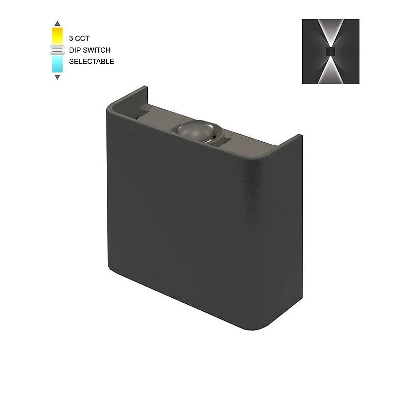 Φωτιστικό LED απλίκα BINO-1 2W SMD 3xCCT 11*10CM IP65 ΜΑΥΡΟ 3231070 VITO Φωτιστικό LED απλίκα BINO-1 2W SMD 3xCCT 11*10CM IP65 ΜΑΥΡΟ 3231070 VITO