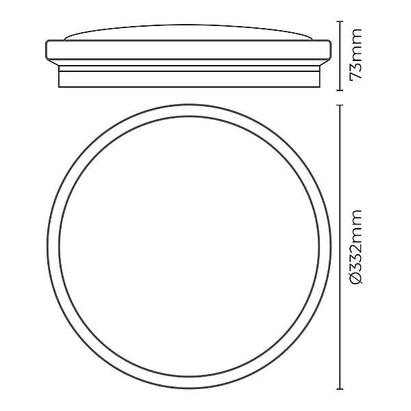 LED πλαφονιέρα 18W στρογγυλή ψυχρό λευκό 6400K IP20 με εφέ ξύλου 1820lm/W 32540 EDM