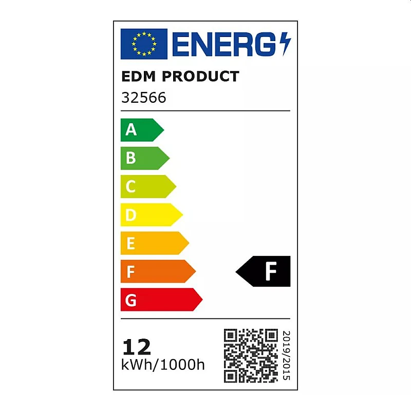 LED πλαφονιέρα 12W 1160lm στρογγυλή Ø26 x 4,5 cm φυσικό λευκό 4000K IP20 με πλαίσιο χρωμίου 32566 EDM