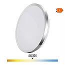 LED πλαφονιέρα 12W 1160lm στρογγυλή Ø26 x 4,5 cm φυσικό λευκό 4000K IP20 με πλαίσιο χρωμίου 32566 EDM