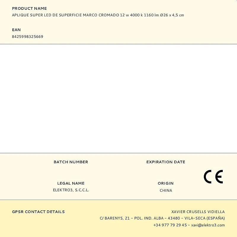 LED πλαφονιέρα 12W 1160lm στρογγυλή Ø26 x 4,5 cm φυσικό λευκό 4000K IP20 με πλαίσιο χρωμίου 32566 EDM