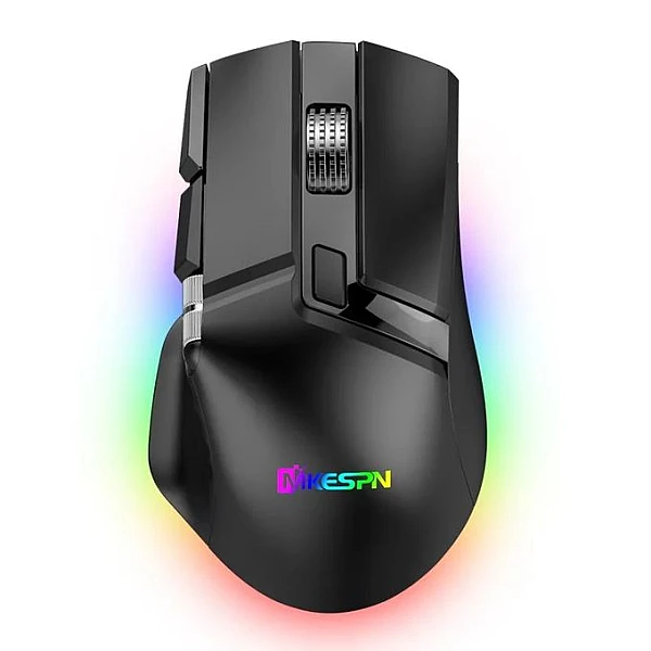 MKESPN SXS-W13 Ασύρματο 10Keys RGB GAMING Ποντίκι μαύρο Επαναφορτιζόμενο
