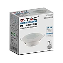 Σποτ οροφής GU10 στρογγυλό Φ70mm στεγανό IP44 λευκό με γυαλί VT-981 6698 V-TAC