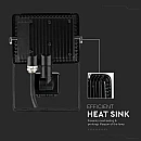 Προβολέας LED SAMSUNG 30W Ψυχρό Λευκό 6400K Μαύρος με ανιχνευτή VT-30-S 462 V-TAC Προβολέας LED SAMSUNG 30W Ψυχρό Λευκό 6400K Μαύρος με ανιχνευτή VT-30-S 462 V-TAC